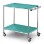 Universele trolley wagen met 3 uitneembare plastic trays verchroomd frame